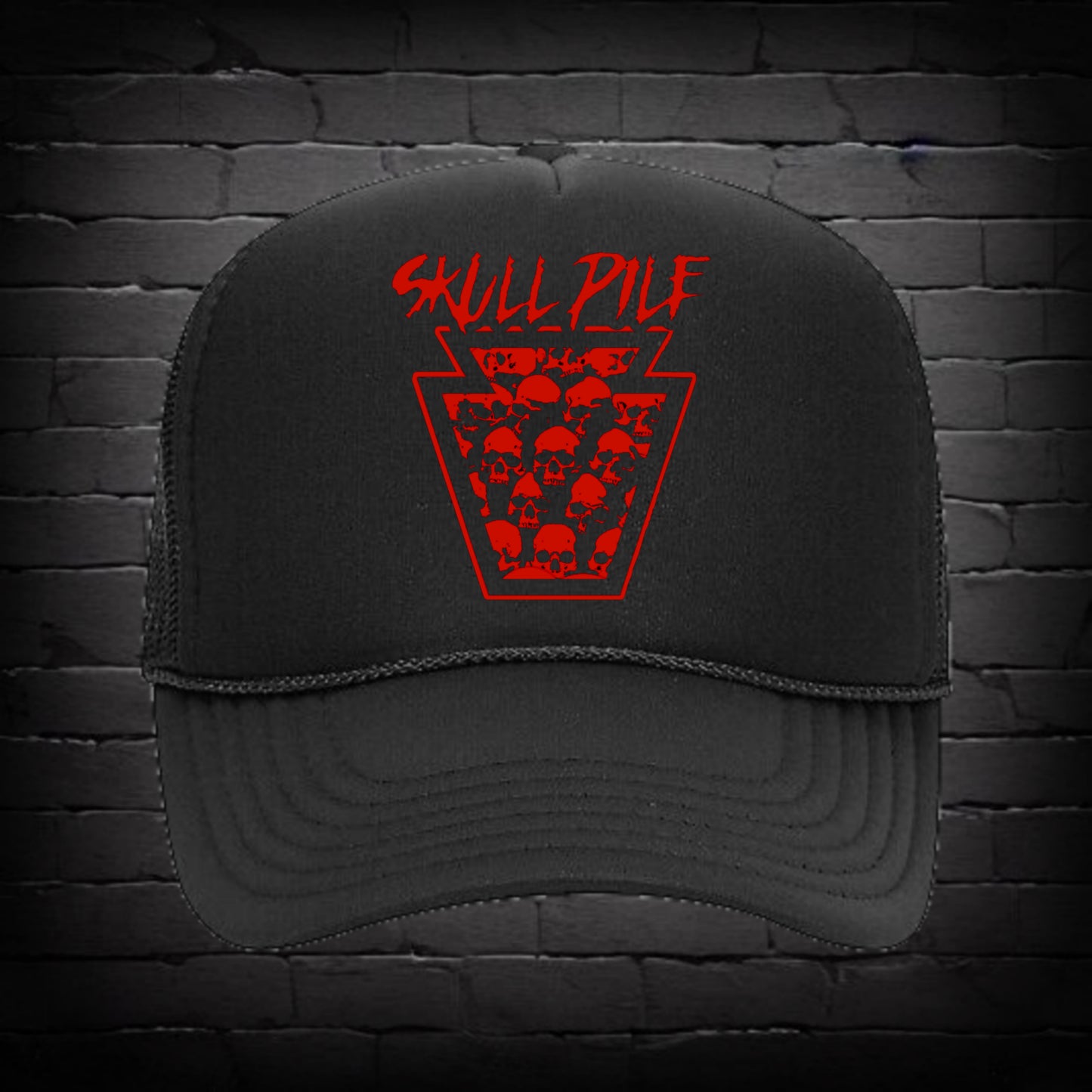 Skull Pile 2.0 Logo Trucker Hat