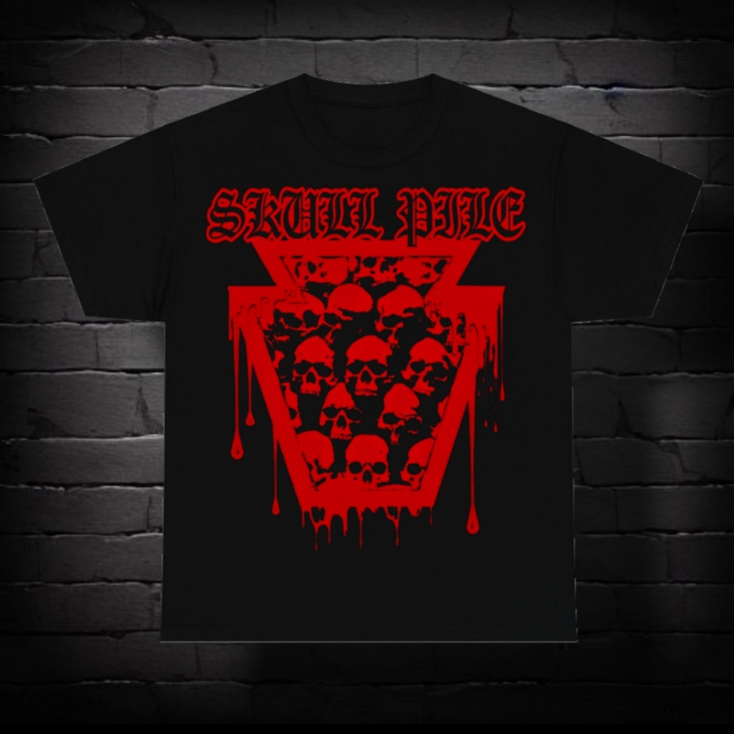 Skull Pile Drip Unisex Heavy Cotton Tee