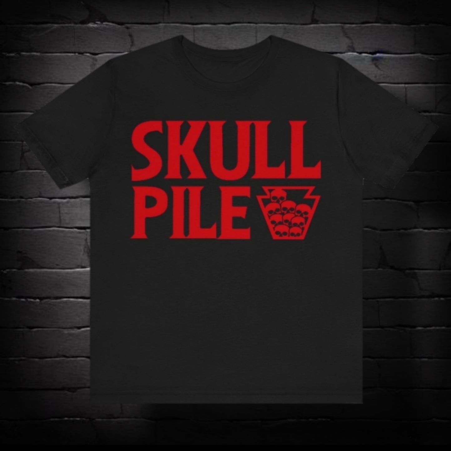 Skull Pile Red OG Logo Unisex Jersey Short Sleeve Tee