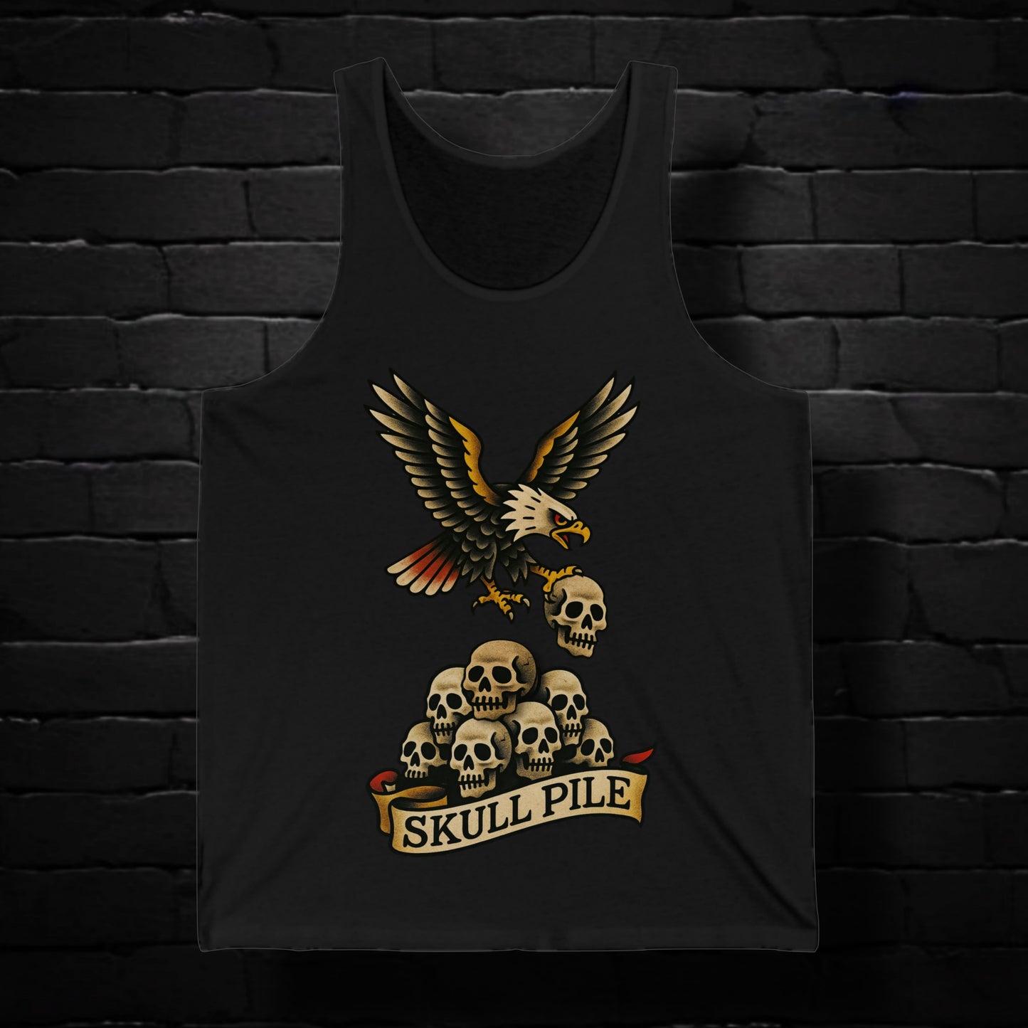 Skull Pile Eagle Unisex Tank