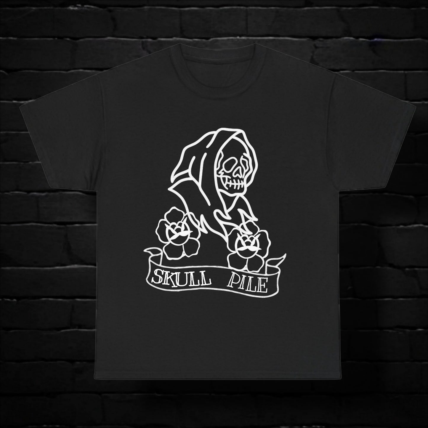 Skull Pile Lined Reaper Unisex T Shirt