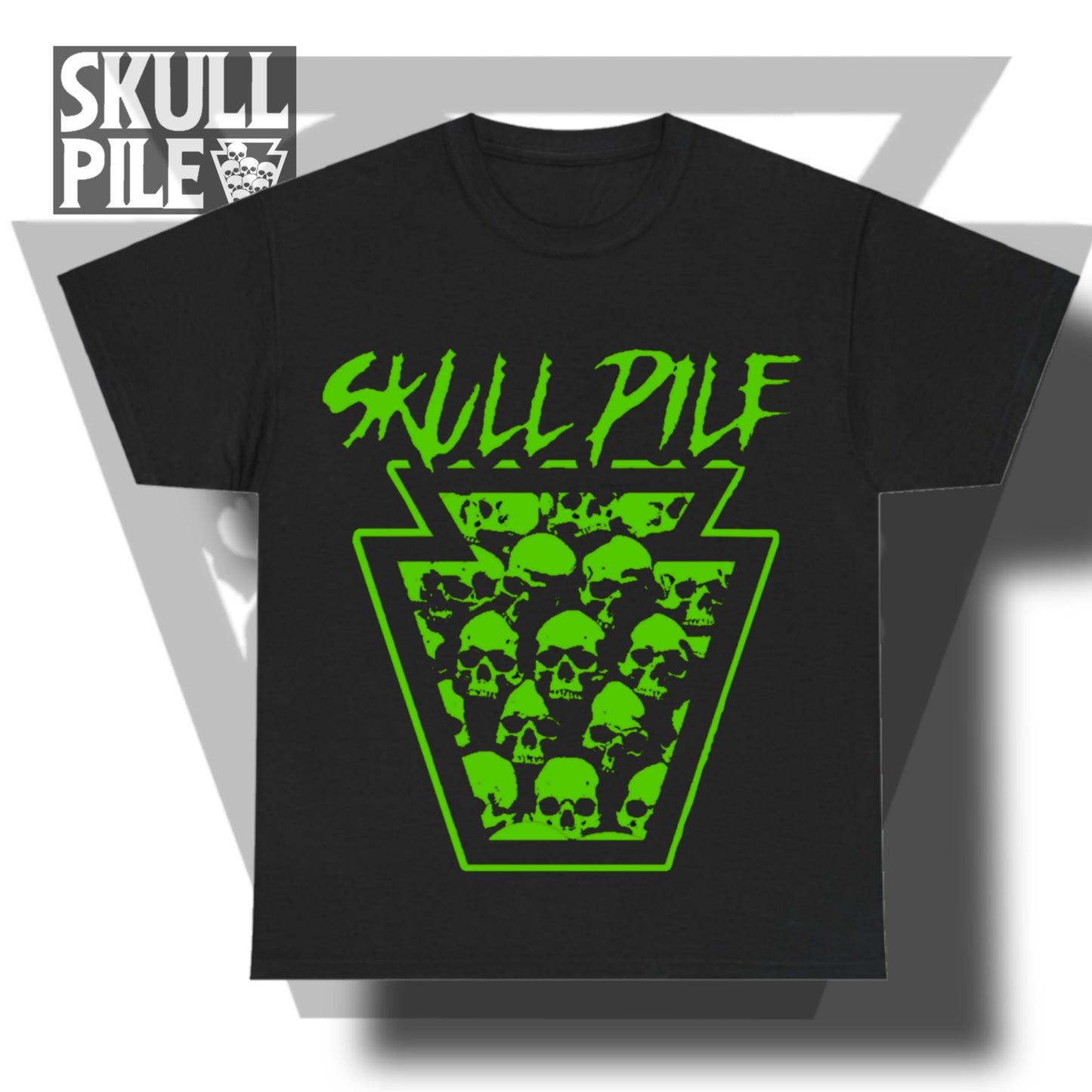 Skull Pile 2.0 Logo Unisex Heavy Cotton Tee