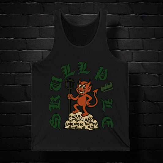 Skull Pile Horny Devil Unisex Tank