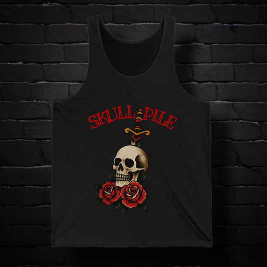 Skull Pile Skull And Dagger Unisex Tank