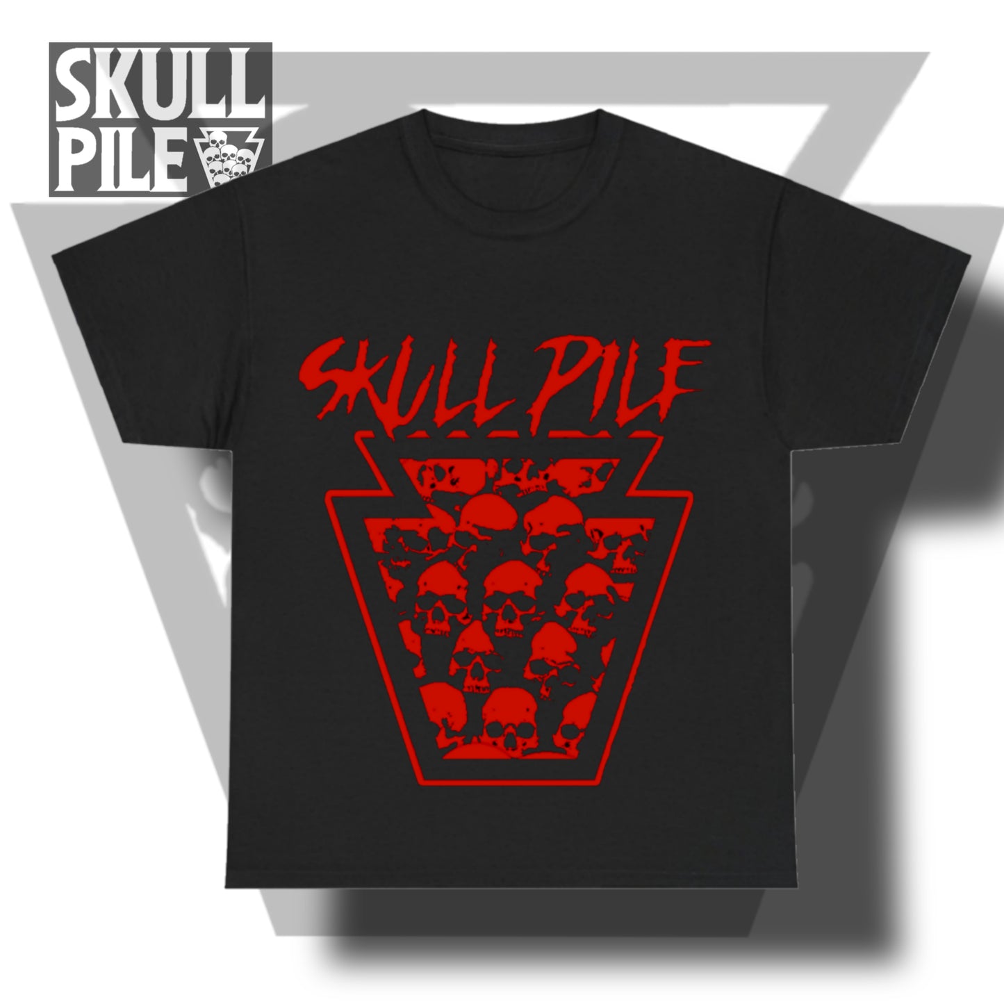 Skull Pile 2.0 Logo Unisex Heavy Cotton Tee