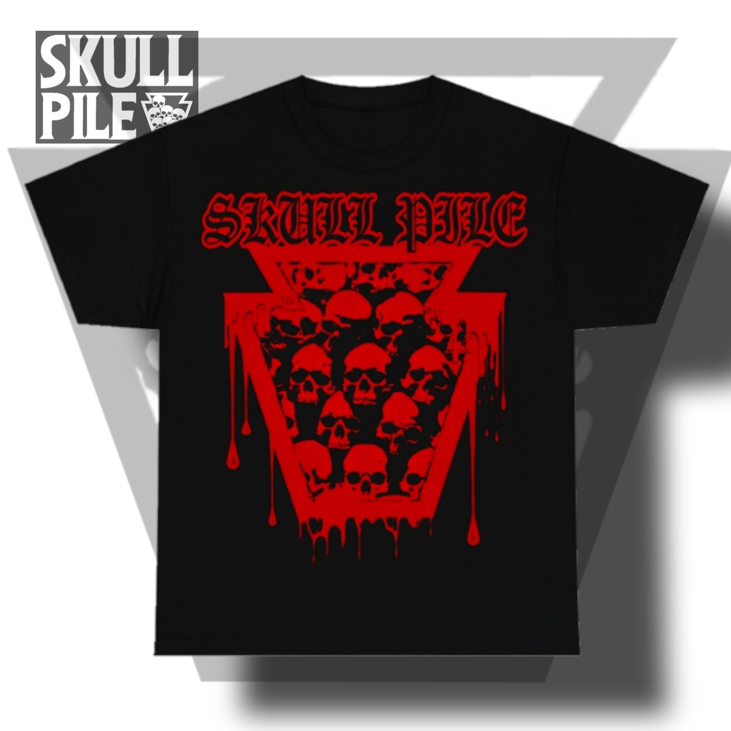 Skull Pile Drip Unisex Heavy Cotton Tee