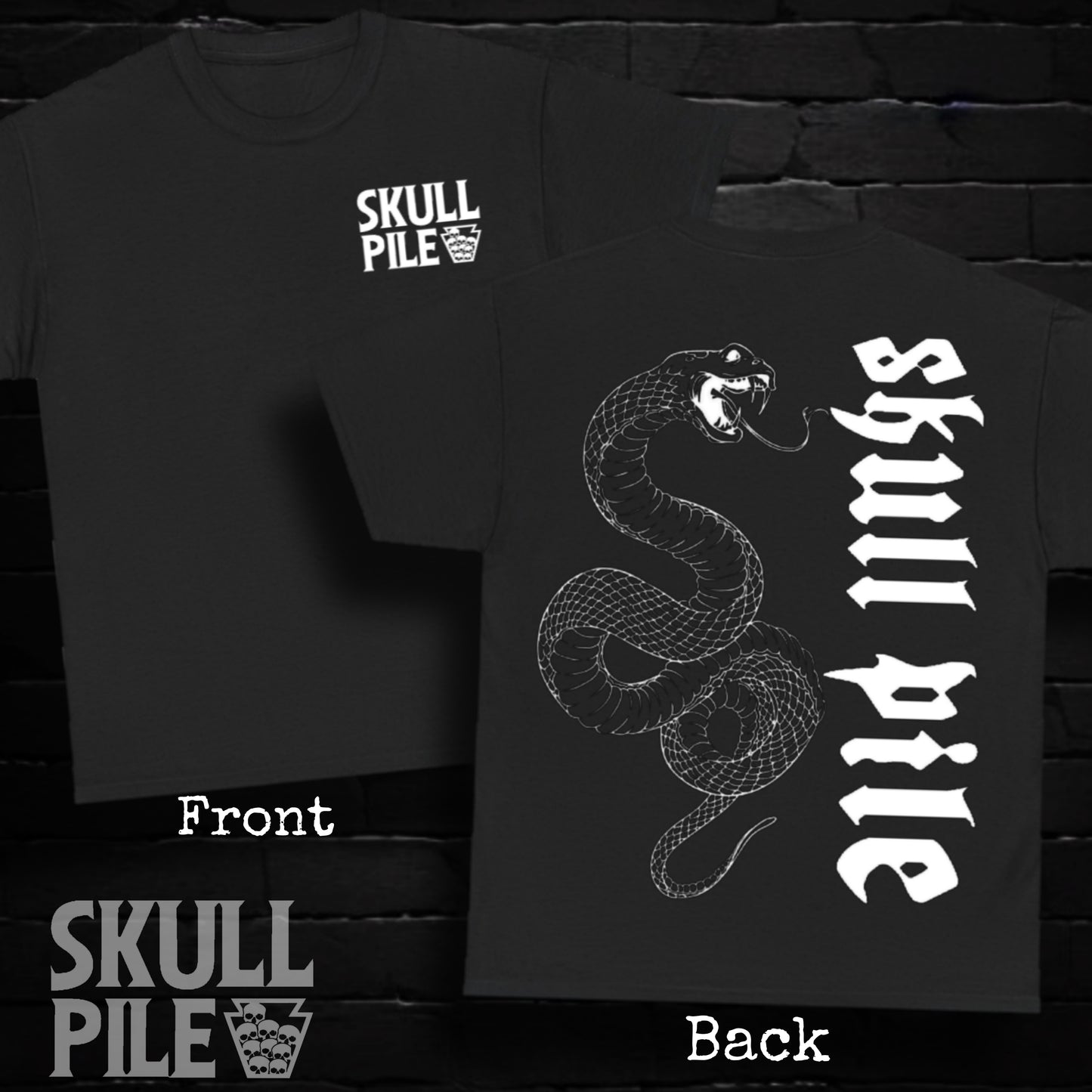 Skull Pile Snake Unisex Heavy Cotton Tee