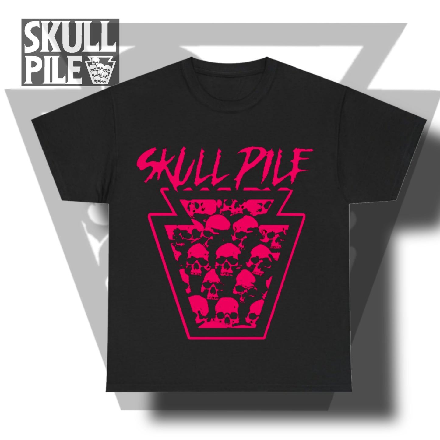 Skull Pile 2.0 Logo Unisex Heavy Cotton Tee