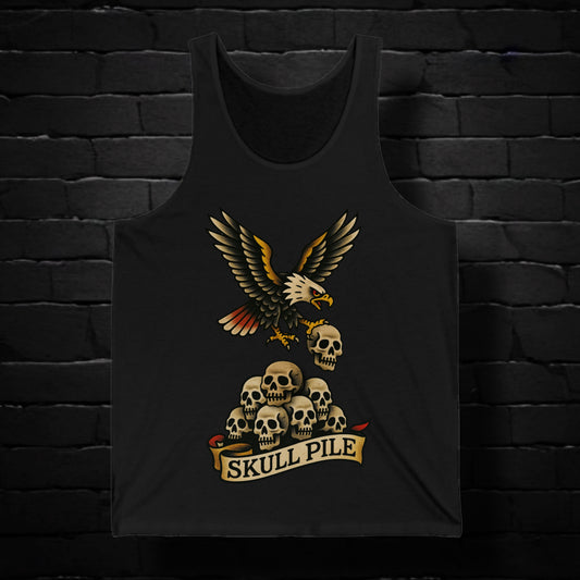 Skull Pile Eagle Unisex Tank